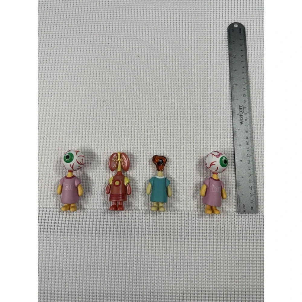 David Foox Organ Donors Vinyl Figure Lot of 4 Eyeball Lung Liver Art Toys